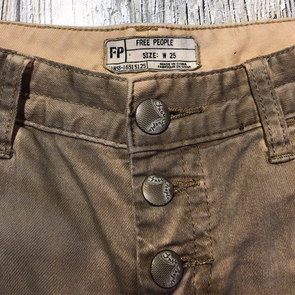 Free People Size 25 Brown Motto Skinny Jeans - Picture 3 of 4
